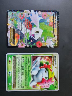 Shaymin EX RC21/RC25 Full Art & Shaymin X 126/127 Pokémon Cards