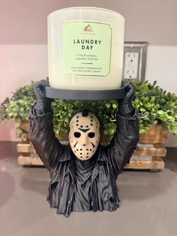 Jason Friday the 13th halloween candle holder