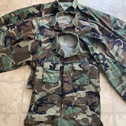 Military Surplus Woodland Camo Shirts