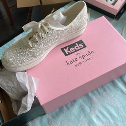 Kate Spade Keds Double Bottom 9.5M Triple Glitter