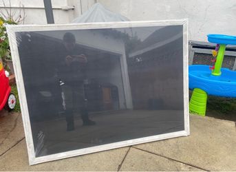 Large chalk board with White Distressed Frame