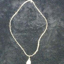 Wire Wrapped Raw natural Rock Pendant Necklace 