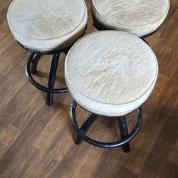 Bamboo Swivel Bar Stools