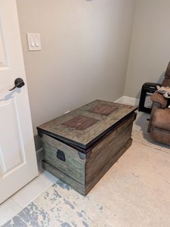 Rustic pottery barn trunk