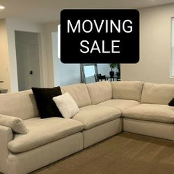 Cloud Couch Feathered Modular Sectional Sofa 6 Piece Set