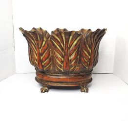 Large decorative metal planter or container