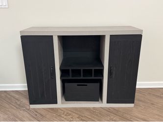 Storage Cabinet with Wine Cubby & Shelves