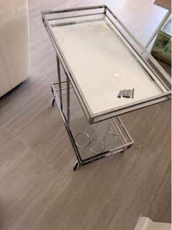 Glass and metal bar
