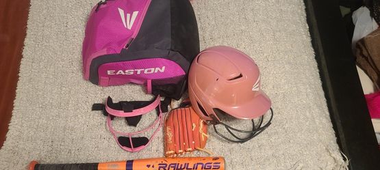 Used Little Girl Softball Equipment 