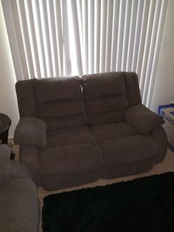 Love seat. Ashley loveseat. Love seat with 2 recliners.