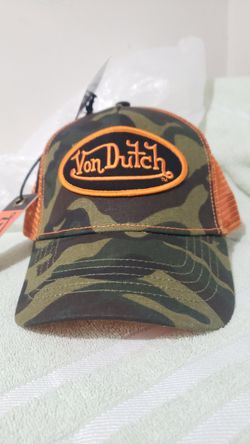 Von Dutch Trucker Hat ( Orange/Camo) New