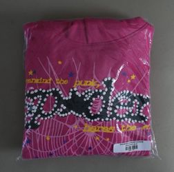 [Authentic] Magenta Sp5der hoodie large