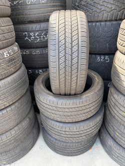 4 used tires 255-45-19 continental procontact RX (with foam inside) with 90% of life tread