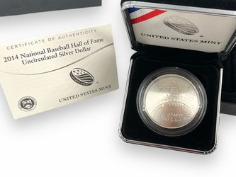 2014 Baseball HOF Uncirculated Silver Dollar