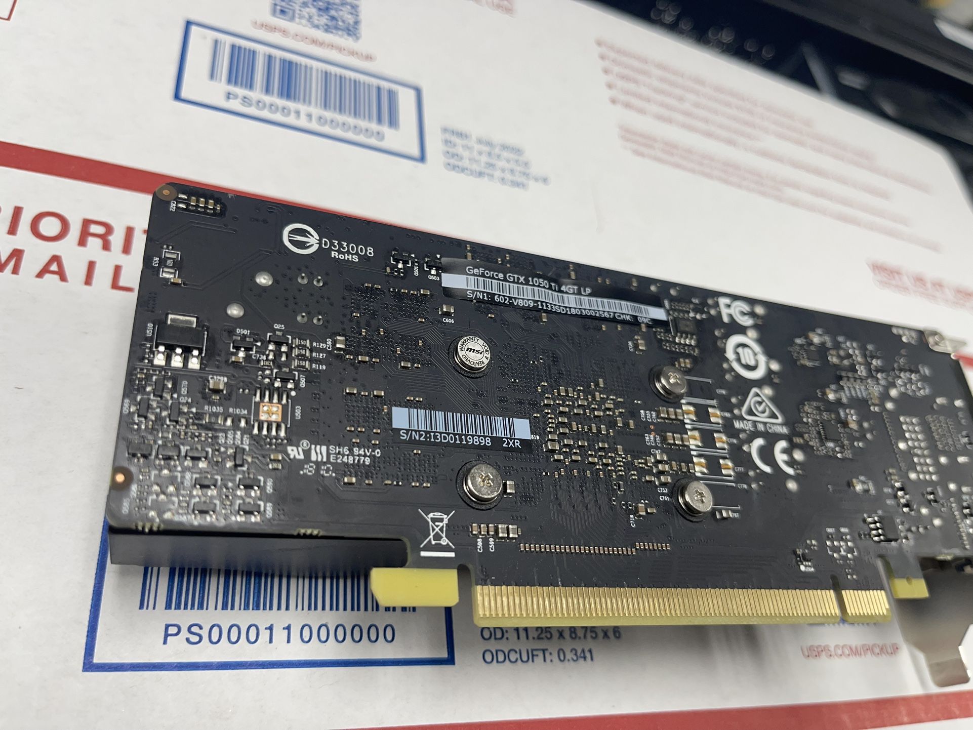 MSI GeForce GTX 1050 Ti 4GT LP