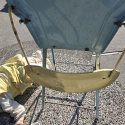 Rare vintage Nesco signed metal baby high chair