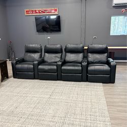 Home Theater Leather Power Recliners
