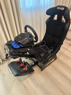 Logitech G27 wheel, pedals, stick and rig