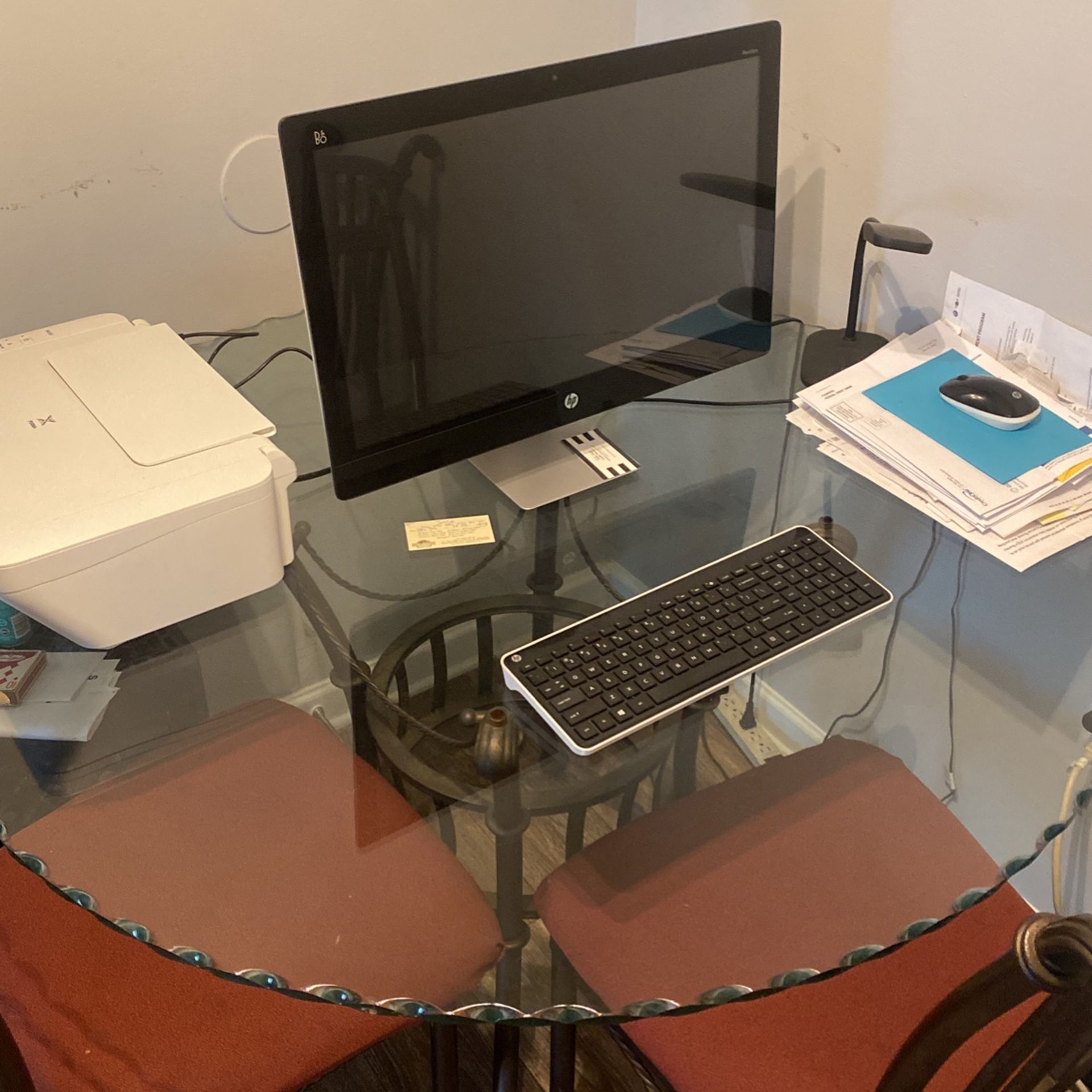 Hp Computer With Wireless Keyboard And Mouse, With Printer