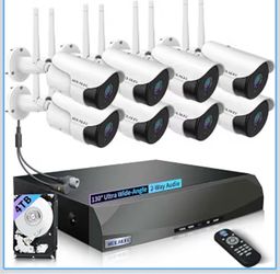 Wireless Security Camera System 8-Camera NVR Kit