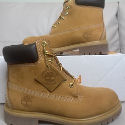 Timberland Premium 6 Inch Wheat Nubuck Waterproof Boots Men’s Size 6.5