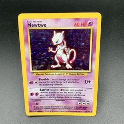  1999 Pokemon Base Holo Mewtwo 10/102 - Mint 