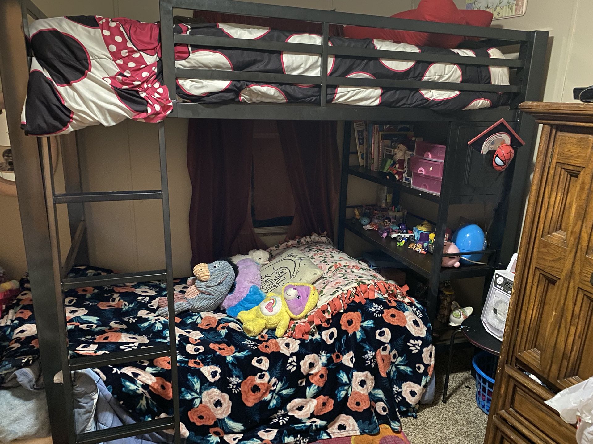 Twin Size Bunk Bed With Mattresses