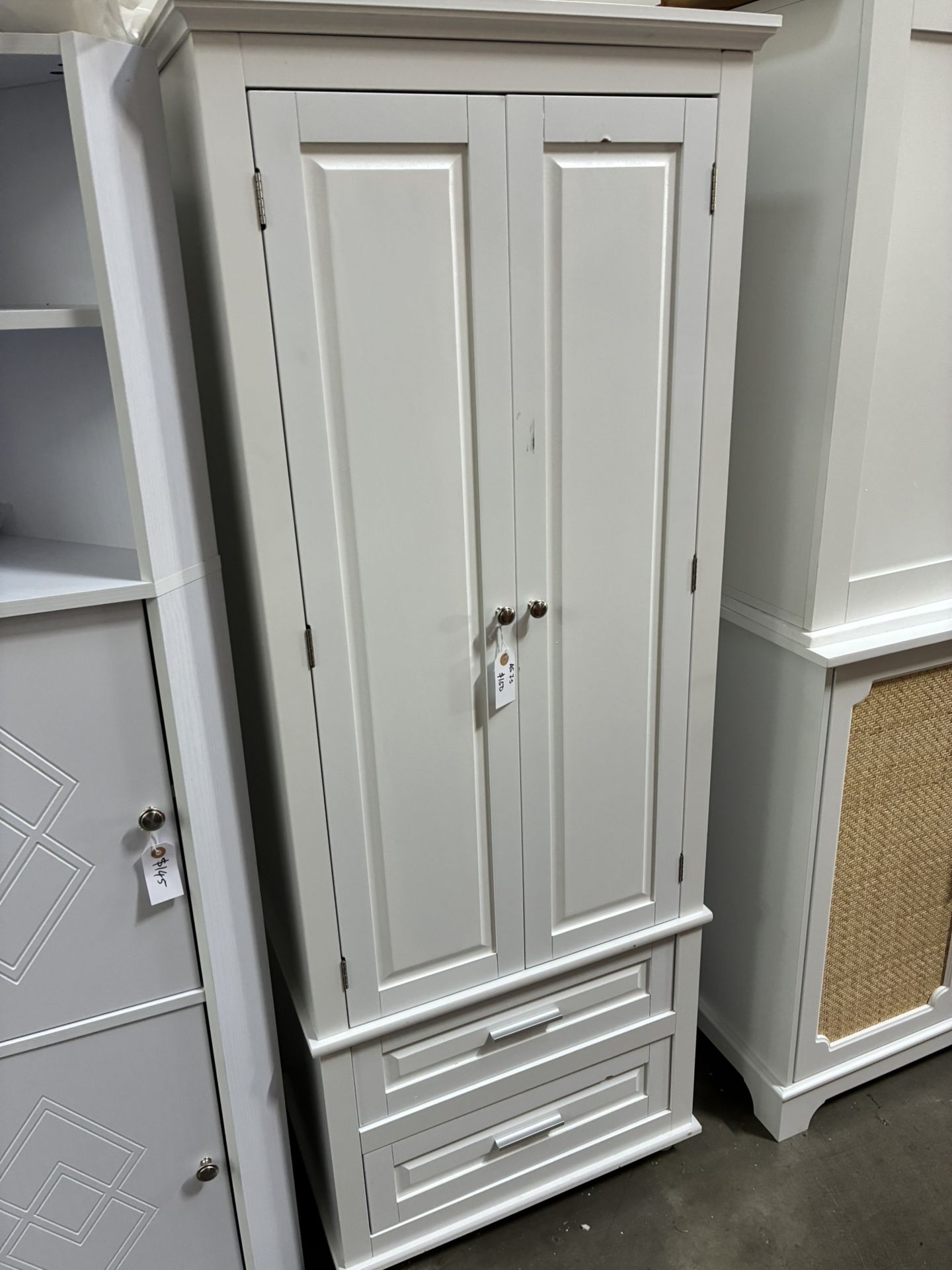 AS IS 62.5'' Bathroom Cabinet Freestanding Storage Cabinet with 2 Doors Adjustable Shelves