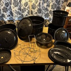 Enameled Stoneware Canning And Cookware Set