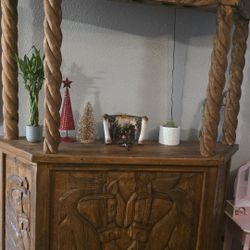 Hand Carved Wooden Bar