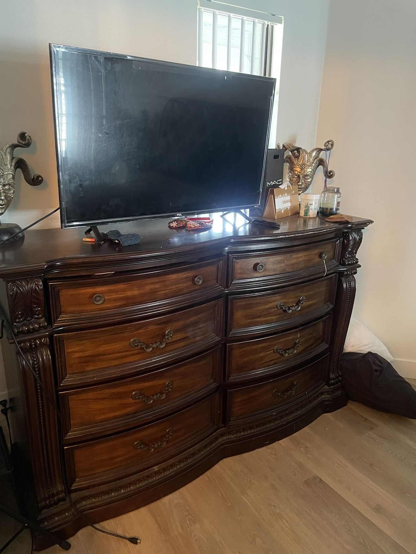 Dresser, Nightstand And Mirror