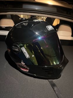 Simpson Modular Motorcycle Helmet – Medium + 2 Visors + Sena