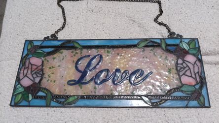 Stainless Love sign W/ chain