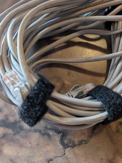 50 foot gray Ethernet cable. Cat 5e+ patch cable