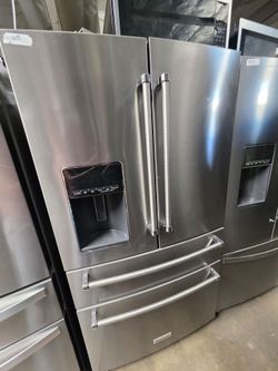 KITCHENAID 4 DOOR STAINLESS STEEL REFRIGERATOR