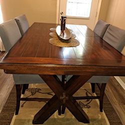 Dinning Table With 6 Chairs The Chairs Have Polyester Covers In Them Asking For $200 Obo 