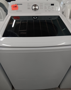 Samsung Top Load Washer – Glass Lid, Self Clean, White