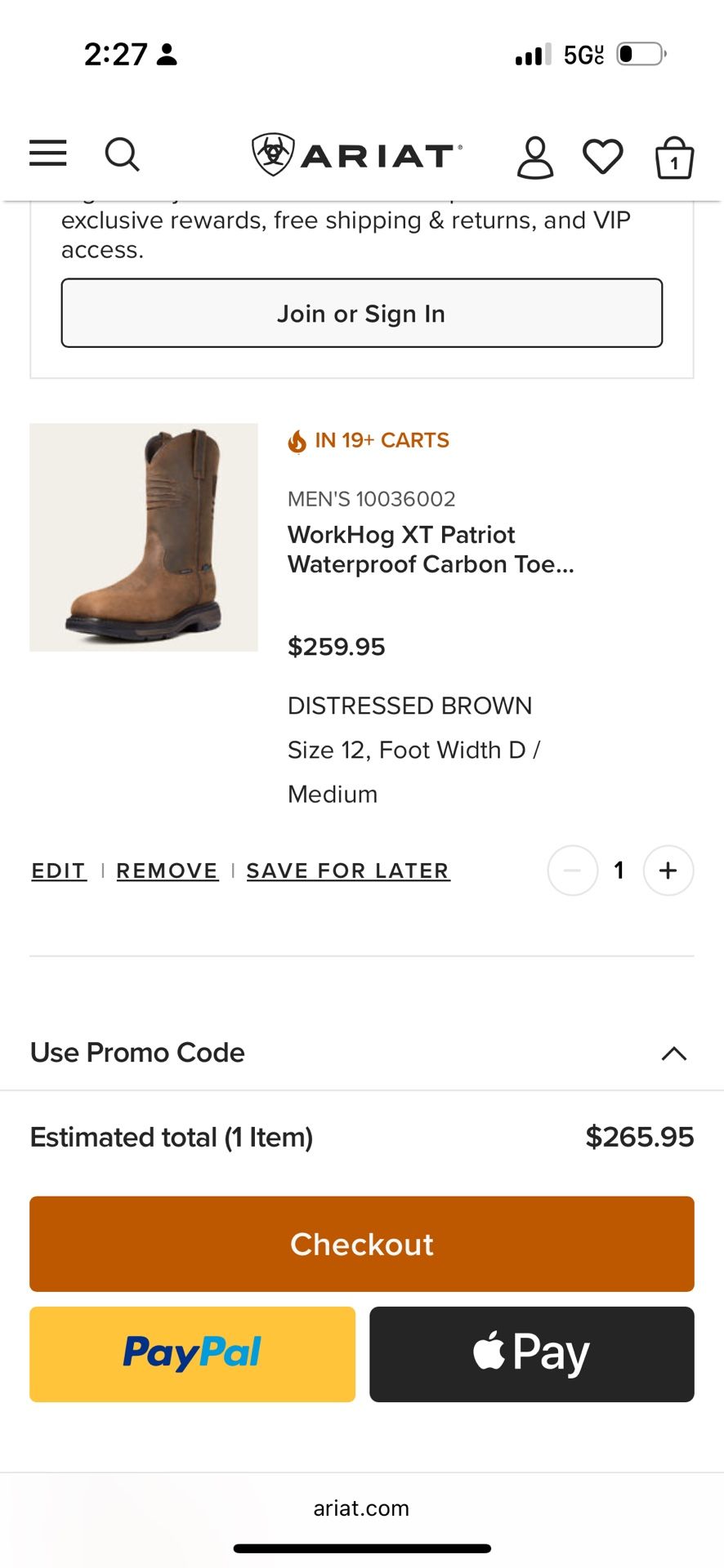 Ariat Work Boots – Brand New (Carbon Toe) 