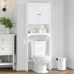 Bathroom Storage Shelf White
