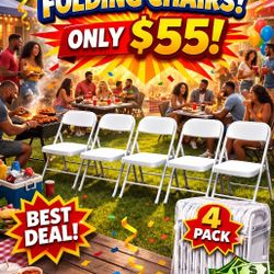 4 Pack Folding Chairs Only $55 Brand New In Box