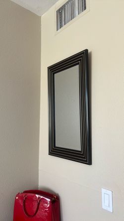 Black and Gold Framed Wall Mirror