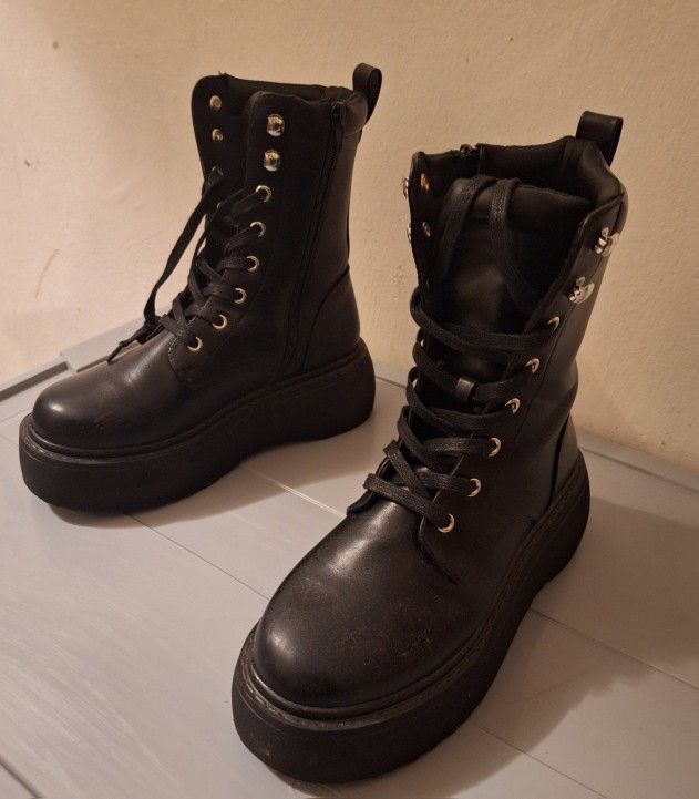 Platform Combat Boots