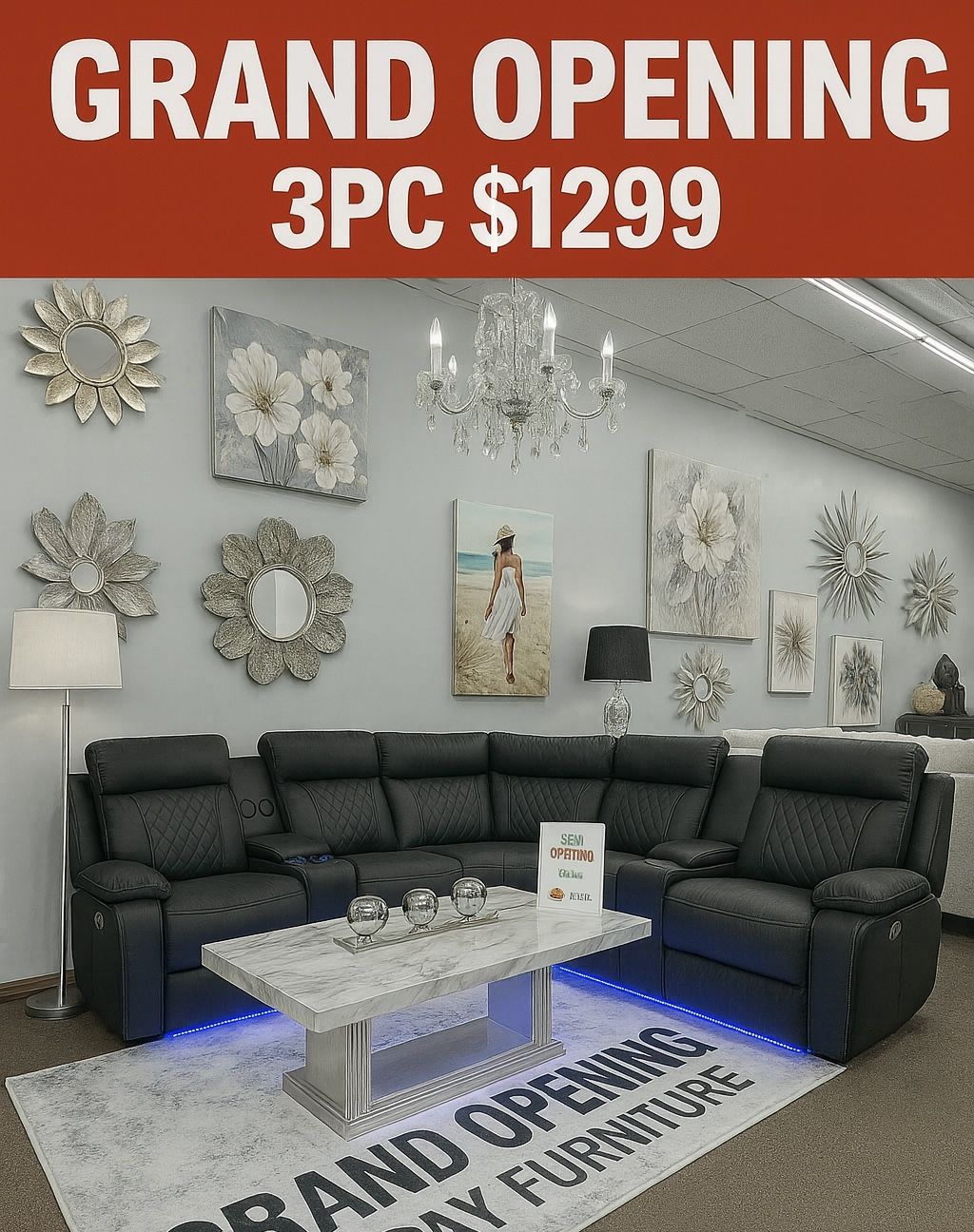 π₯ GRAND OPENING SALE β 3PC Power Reclining Set Only $1299 π₯