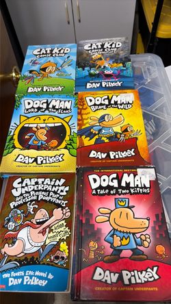 Comic books bundle -6 books  (captain underpants, Dog Man and Cat kid)