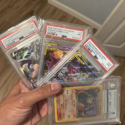 Charizard 1st Edition BGS 9 , Gengar, Lugia, Tyranitar Tag team Psa9s