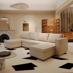 116” Modular Sectional Sofa with Storage