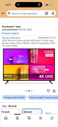 58” Vizio tv