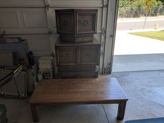 🛋️ 4-PIECE LUXURY DARK OAK LIVING ROOM TABLE SET — Only $100!
