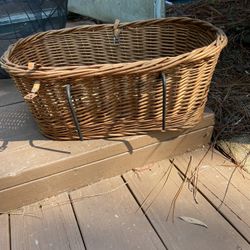 Wicker Bike Dog Carrier