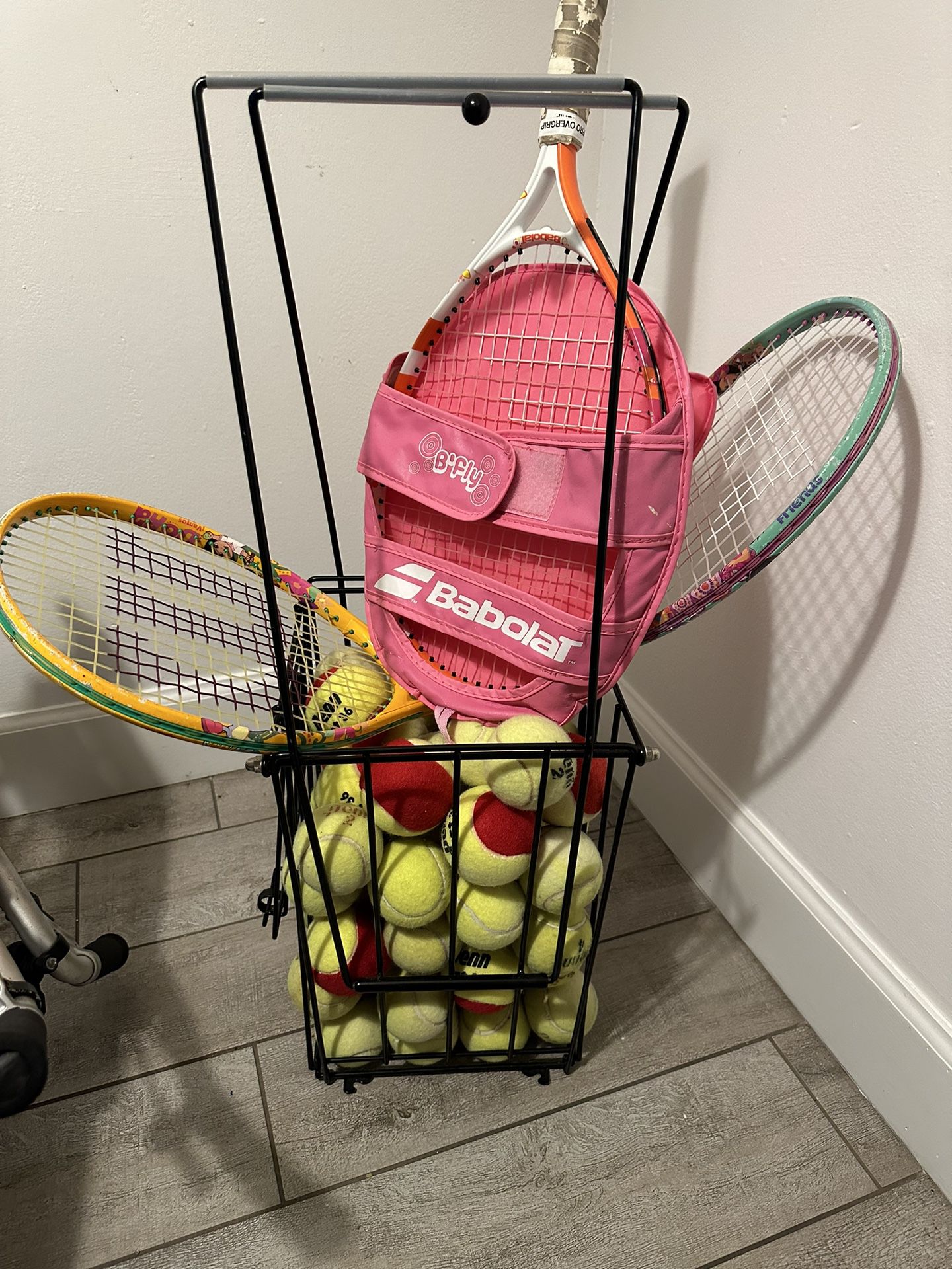 Set Tennis 3 tennis racket with basket balls 